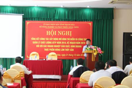 Tổng kết công tác xây dựng mô hình thí điểm an toàn thực phẩm cấp tỉnh theo kế hoạch 135/KH-UBND ngày 16/8/2017 của UBND tỉnh